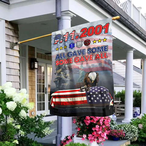 All Gave Some, Some Gave All - In Memory of 9.11.2001 Flag Light Blue Flag American Patriot Flag, 20th Anniversary Patriot Day Gift