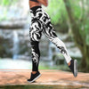 Woman Tank top Black & White Dragon Tattoo Art Combo Tank + Legging HAC050502