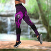 Woman Tank top Purple Mandala Purple Dragon Tattoo Art Combo Tank + Legging HAC070505