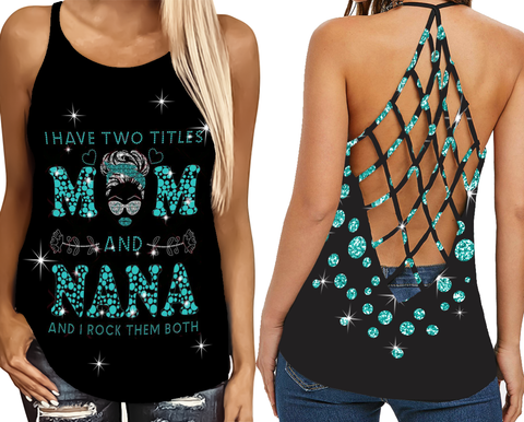 Mom and Nana Criss Cross Tank Top QA