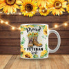 Proud Veteran Wife Mug Sunflower Mug Veterans Wife Mug Gifts for Veterans Wife Veterans Day Gift HN
