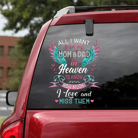 Memorial My Mom Dad In Heaven Sticker TM