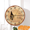 Owl Custom Family Name Personalized Wooden Clock Animal Lovers Gift Housewarming Gift Home Decor