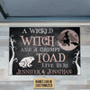 Personalized Witch Wicked Witch Live Here Customized Doormat TM