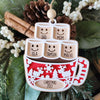 Personalized Christmas Ornament Hot Chocolate Marshmallows Mug Merry Christmas Kids names Family Ornament 2022 Personalised HT