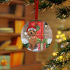 Personalized Goldendoodle, Labradoodle Christmas ornament, Apricot, Red Doodle Dog metal ornament, Doodle Dog Mom Dad Gift Idea, Double side HT