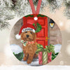 Personalized Goldendoodle, Labradoodle Christmas ornament, Apricot, Red Doodle Dog metal ornament, Doodle Dog Mom Dad Gift Idea, Double side HT