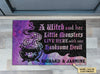 Personalized Witch And Her Little Monsters Live Here Customized Doormat