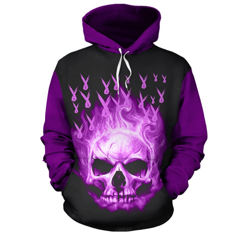 Skull Pancreatic Cancer Skull 03 Hoodie