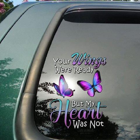 Memorial Butterfly Car Sticker Decal TM