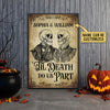 Skeleton Skull Couple Do Us Part Custom Poster, Halloween Decorations, Couple Gift, Gothic Couple, Anniversary, Halloween Party Supplies, Wall Art, Wall Decor, Spirits Halloween
