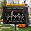 Skull Skeleton Family Halloween Creepy Kooky Mysterious Custom Classic Metal Signs