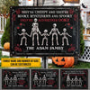 Skull Skeleton Family Halloween Creepy Kooky Mysterious Custom Classic Metal Signs