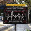 Skull Skeleton Family Halloween Creepy Kooky Mysterious Custom Classic Metal Signs