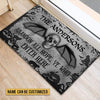 Skull Skeleton Goth Family Halloween Abandon All Hope Custom Doormat