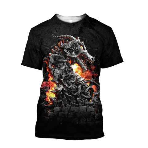 Men Shirt 3D Armor Tattoo and Dungeon Dragon Hoodie HAC140103