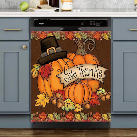 Happy Thanksgiving Kitchen Dishwasher Cover Decor Art Housewarming Gifts Home Decorations ND