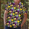 Tropical Purple Skull Hawaii Shirt