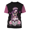 Skull Breast Cancer 02 Hoodie
