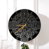 Viking Odin Mjolnir Metal Style Wooden Clock