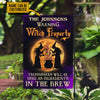 Warning Witch Property Custom Flag, Halloween Outdoor Decoration, Witch Decoration, Halloween Garden