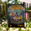Welcome Gnomies Double Sided Halloween Garden Flag For Outdoor Yard Decoration Home Decor ND
