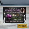 Witch Handsome Devil And Their Goblins Custom Doormat, Witchery, Halloween Decor, Haunted House