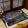 Witch Handsome Devil And Their Goblins Custom Doormat, Witchery, Halloween Decor, Haunted House