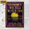 Witch Inn Potions For All Affliction Custom Classic Metal Signs, Witch Sign, Halloween Decor