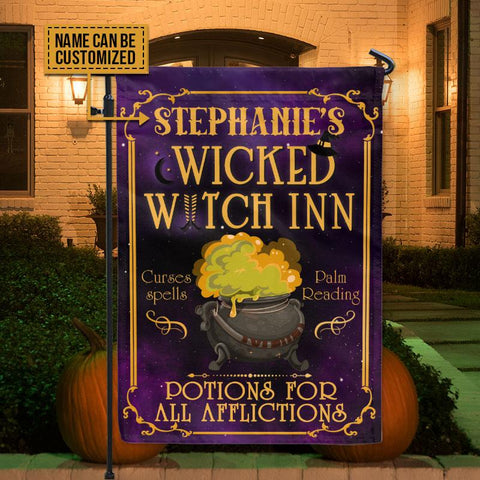 Witch Inn Potions For All Affliction Custom Flag, Witch Sign, Halloween Decor