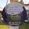 You Are No Longer A Trespasser Custom Round Wood Sign, Halloween Custom Wood Sign Halloween Decor HN
