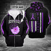 Alzheimer's Awareness I Wear Purple 3D Custom Hoodie