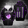 Alzheimer's Awareness I Wear Purple 3D Custom Hoodie