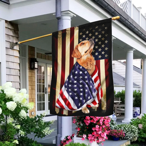 Golden Retriever Flag American Patriot Flag NTN03062104 20th Anniversary Patriot Day Gift