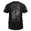American Spartan - Thin Blue Line Edition American Patriot Shirt Black Thin Blue Line Shirt
