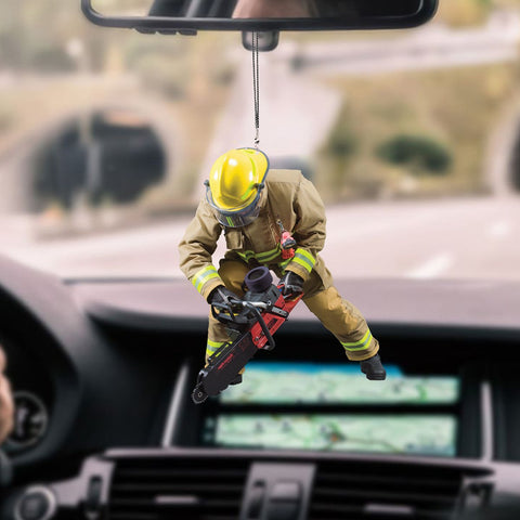 Firefighter Car Hanging Ornament