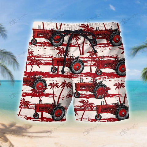 RED TRACTOR PALM TREE HAWAII