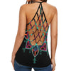 Yoga I'm mostly peace love and light Criss-Cross Tank Top TTM