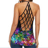Unicorn Stay Out Of My Bubble Criss-Cross Tank Top TXX