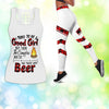 I tried a good girl  tank top & legging beer & wine