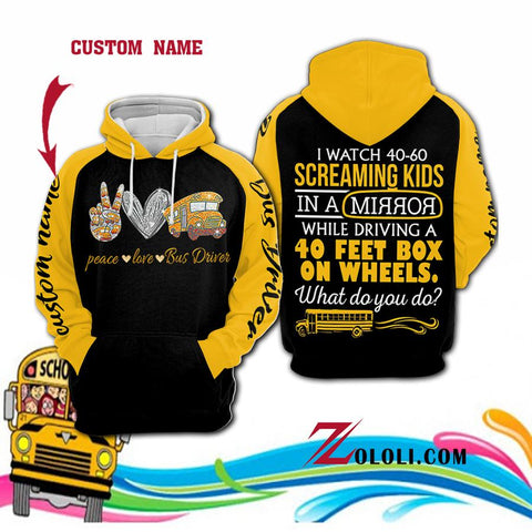I watch 40-60 screaming kids while driving a 400 feet box on wheels Hoodie 3D TTM