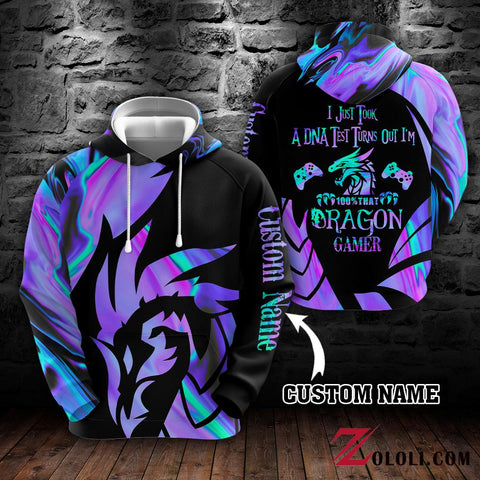 Dragon Gamer I Just Took A DNA Test Hoodie 3D custom TXX
