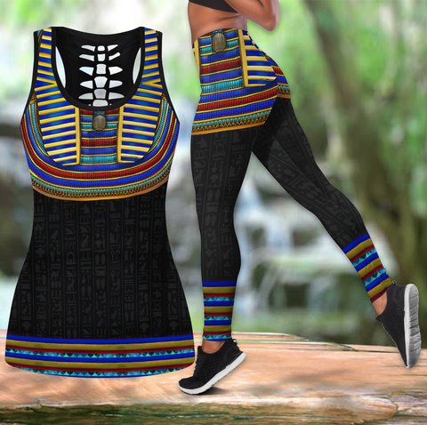 Women Tank Top Ancient Egypt Pharaoh Cover Combo Legging Tank