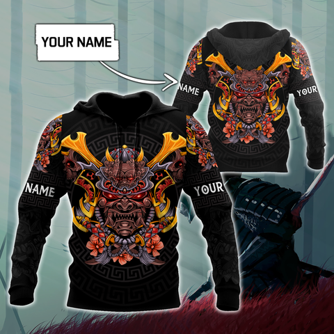 Men Samurai Hoodie Premium 3D Printed Personalized Unisex Samurai Shirts No1 MEI