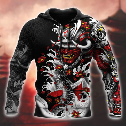 Men Samurai Hoodie Unisex 3D Printed Samurai Shirts HT