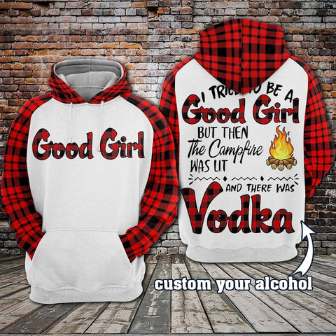 I Tried To Be A Good Girl Campfire And Alcohol Hoodie