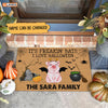 Personalized It's Freakin' Bats I Love Halloween Pig Doormat Halloween Decorations Home Decor Mat HT