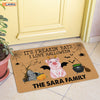 Personalized It's Freakin' Bats I Love Halloween Pig Doormat Halloween Decorations Home Decor Mat HT