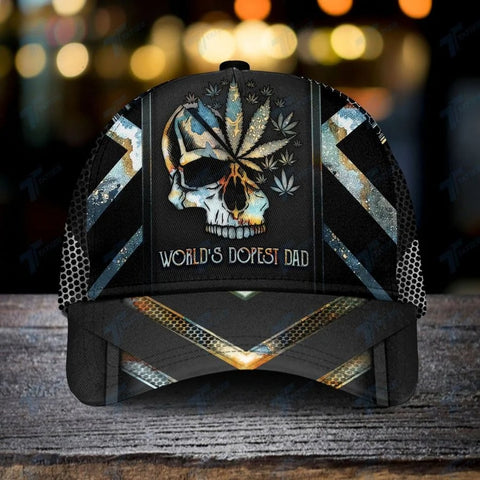 World's Dopest Dad Cap For Men Cannabis Marijuana 420 Weed Hat Cap Gifts For Dad HT