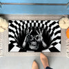 FUNNY SKULL ILLUSION DOORMAT
